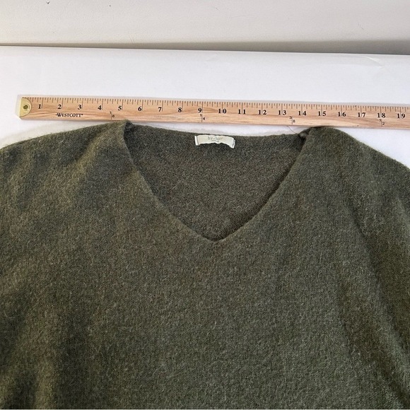 By-Bar Amsterdam V-Neck Mohair Wool Blend Sweater Olive Green Size M - Picture 5 of 7